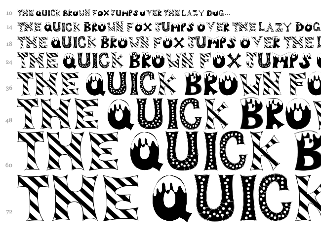 Drop of Fun font waterfall